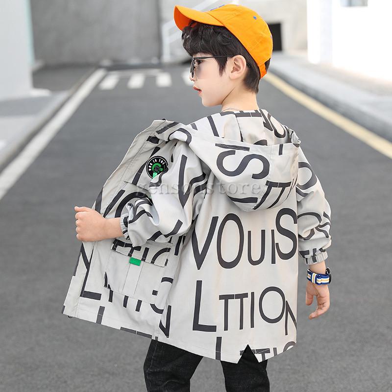 今年の新作から定番まで ウインドブレーカー ジャケット 長袖 通園 通学 おしゃれ 子供服 春スプリングコート こども キッズ 男の子 英字プリント ジップアップ フード マウンテンパーカ Simbcity Net