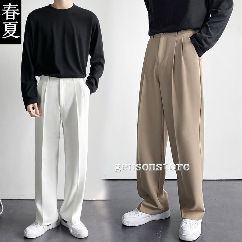 ワイドパンツ メンズ リラックス スーツパンツ 無地 ゆったり スラックス ガウチョパンツ ロング丈 タックパンツ チノパン 落ち感 涼しい ビジネス パンツ春夏 2133 13 源淞ストア 通販 Yahoo ショッピング