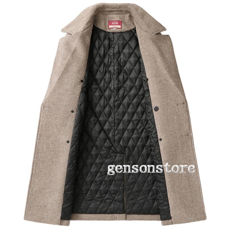 ショッピング超安い ウールコート メンズ ロングコート 中綿入り