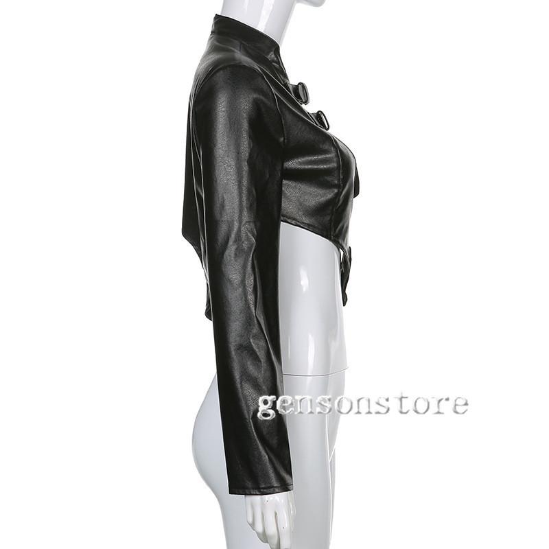 通販激安 フェイクレザージャケット Pu革 アシンメトリー トップス レディース Hiphop ストリート系 舞台ステージ衣装 ダンス Jazz Ds公演服 イベント クラブ衣装 Renexgroup Com