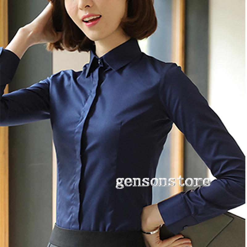 ブラウス 長袖 ノーアイロン レディース Yシャツ レギュラー ストレッチ 形態安定 長袖 スーツ インナー 制服 ワイシャツ シャツ 女性 快適 オフィスカジュアル 2133 4644 源淞ストア 通販 Yahoo ショッピング