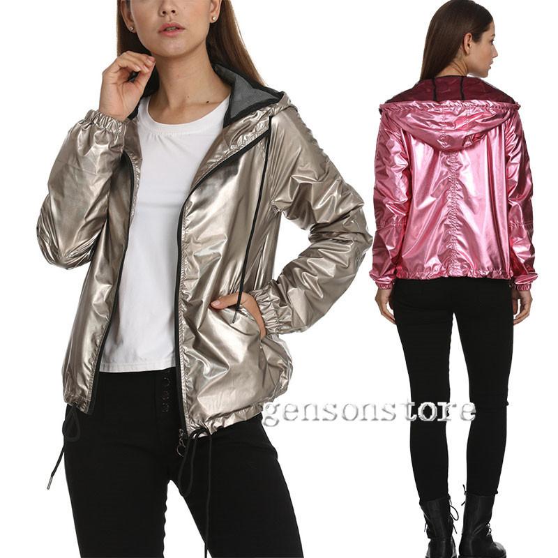 メタリックジャケット レディース ジャケット ブルゾン ピカピカ 薄手 ショート ユニセックス アウター 無地 ダンス イベント Hiphop 派手 エナメル ストリート 2133 4775 源淞ストア 通販 Yahoo ショッピング