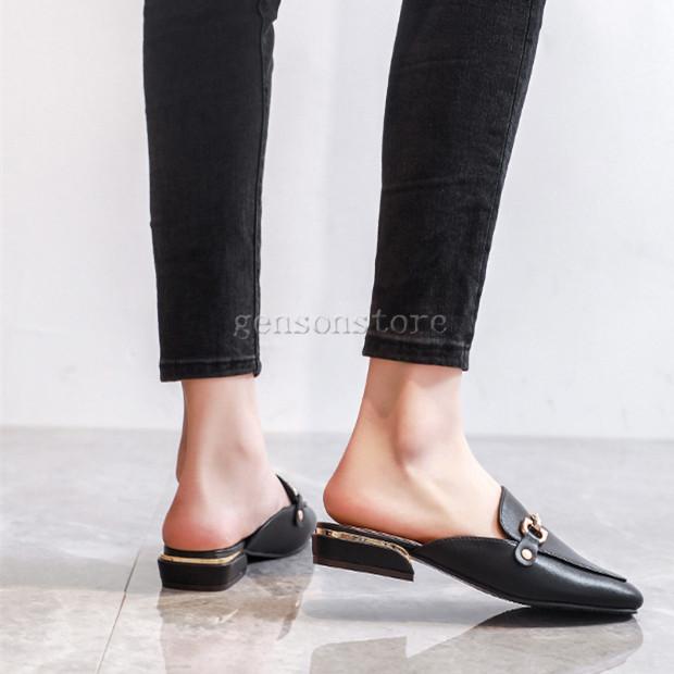 【スローブイエナ レメ】ビットローファー/未使用美品/スリッパ/サンダル/黒 スローブイエナ レメ】ビットローファー/未使用美品/スリッパ