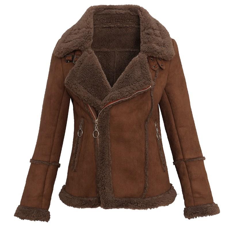 フェイクムートンコート ショート丈 レディース 長袖 ボアコート 秋冬アウター ライダース ファーコート セーム革 裏起毛 厚手 ボアジャケット 暖かい Juy 2663 源淞ストア 通販 Yahoo ショッピング