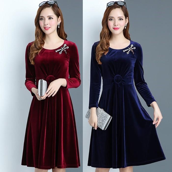 大人 上品 ベロアワンピース 結婚式 フォーマルドレス エレガント Aラインワンピ 袖 フレア お宮参り きれいめ 膝丈ワンピ 着痩せ 秋冬 新作 パーディードレス Juy 27 源淞ストア 通販 Yahoo ショッピング