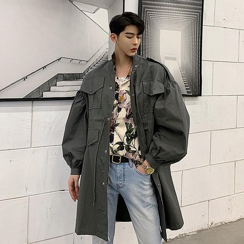 メンズ ステンカラーコート 春服 ロング丈 スプリングコート ゆったり カジュアル 韓国ファッション 薄手 トレンチコート ハーフコート ポケット付き Juy 5176 源淞ストア 通販 Yahoo ショッピング