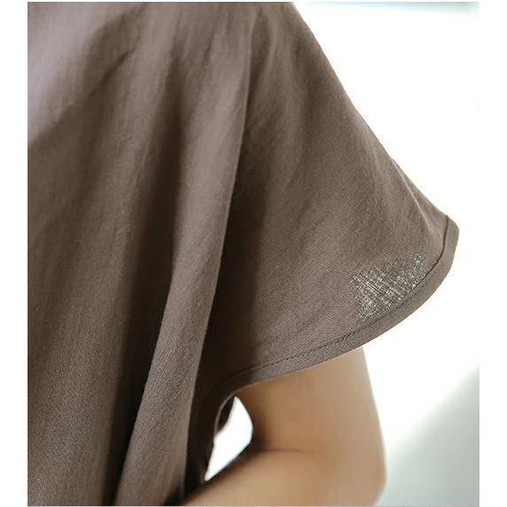 夏ワンピース レディース半袖 綿麻 ゆったり おしゃれ カジュアル シャツワンピース マキシ丈ワンピース ロング丈ワンピース 半袖ドレス 韓国風快適 無地 婦人服 |  | 12