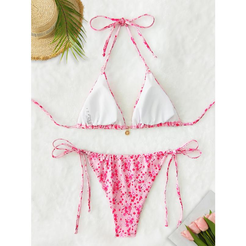 水着 ビキニ レディース 2点セット ビキニセット 女性用水着 トライアングル シンプル キュート セクシー 三角ビキニ 水着 ショーツ 花柄 可愛いプール おしゃれ |  | 07