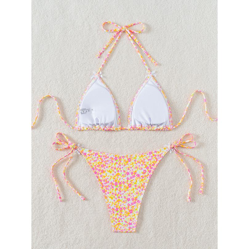 水着 ビキニ レディース 2点セット ビキニセット 女性用水着 トライアングル シンプル キュート セクシー 三角ビキニ 水着 ショーツ 花柄 可愛いプール おしゃれ |  | 09