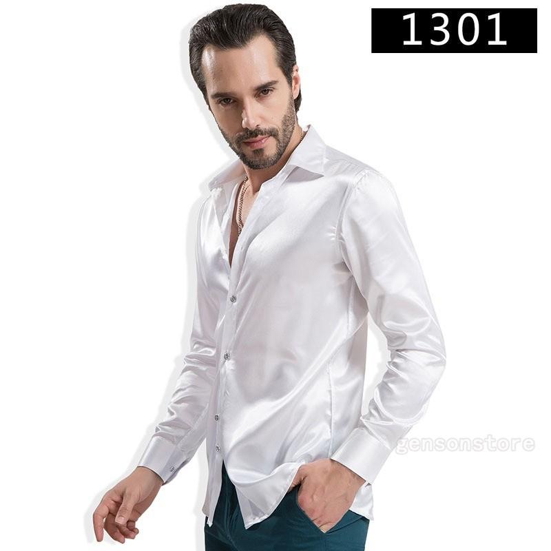 全7色 フェイクシルク 光沢あるサテンシャツ メンズ 長袖 ワイシャツ ドレスシャツ 紳士服 ダンス パーティー フォーマル ステージ衣装 忘年会 演出服 May 2652 源淞ストア 通販 Yahoo ショッピング