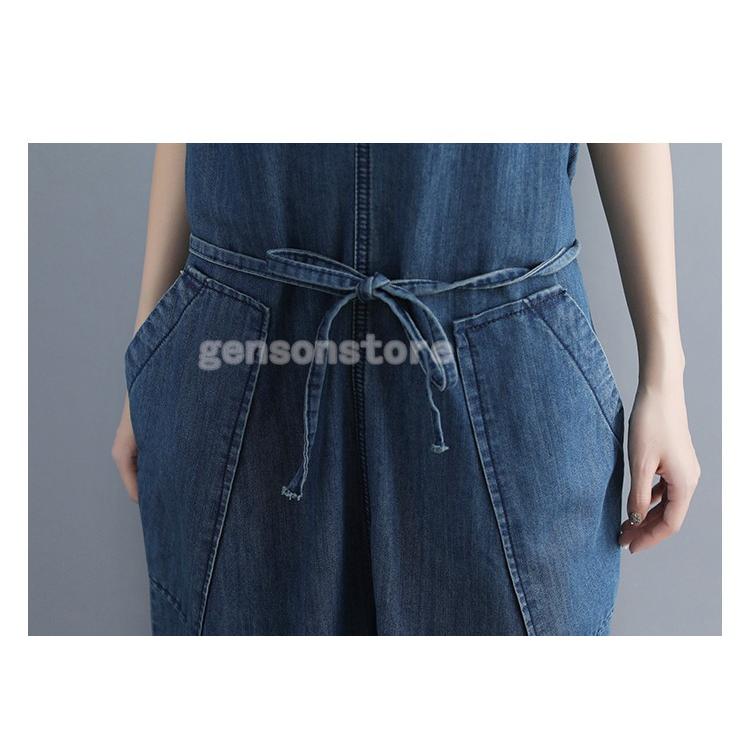 初回限定 大きいサイズ デニムサロペット オーバーオール オールインワン ワイドパンツ ボトムス ゆったり デニムジーンズ レディース ガウチョパンツ サルエル 9分丈 Sigatrade Com Br