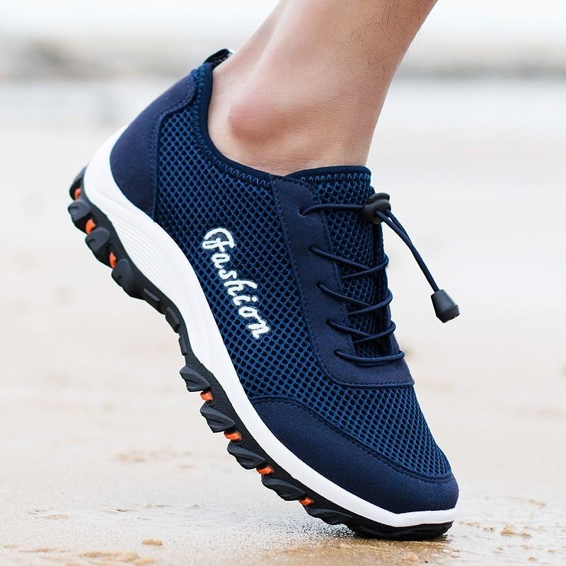 メッシュ スニーカー メンズ夏靴 水陸両用 スリッポン ランニング