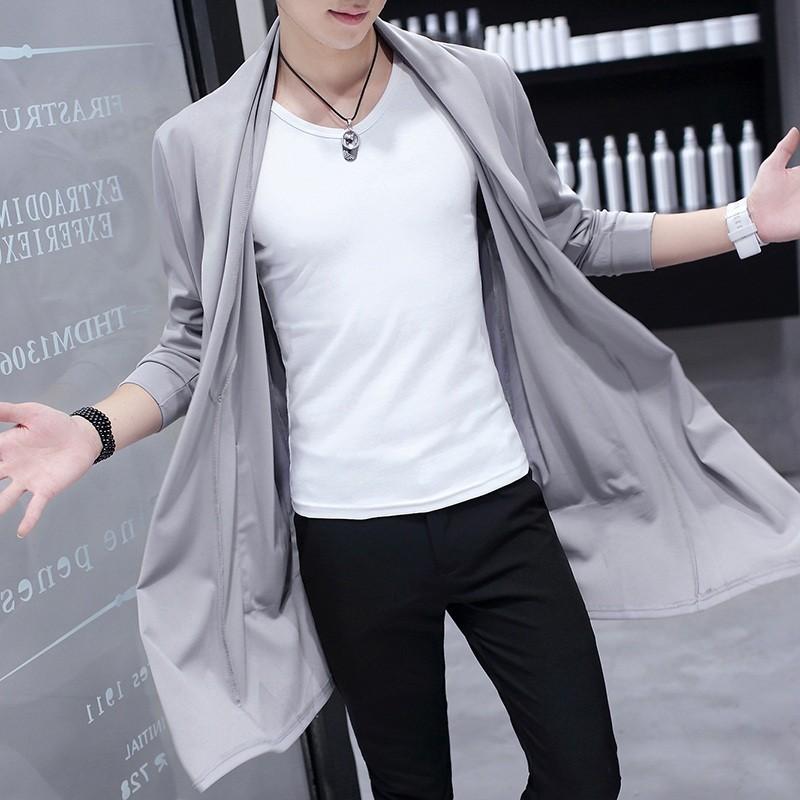 春秋 トレンチコート メンズ スプリングコート カジュアル ロングコート 羽織り カーディガン メンズ 薄手コート トップス 長袖パーカー コーディガン U17feb 4921 源淞ストア 通販 Yahoo ショッピング