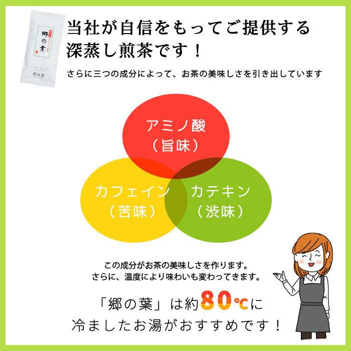 お茶の葉 煎茶 緑茶 静岡茶 静岡産 あらづくり煎茶 郷の葉 3本入り【水出し緑茶も作れる】[M便 1/4] | 源宗園 | 03