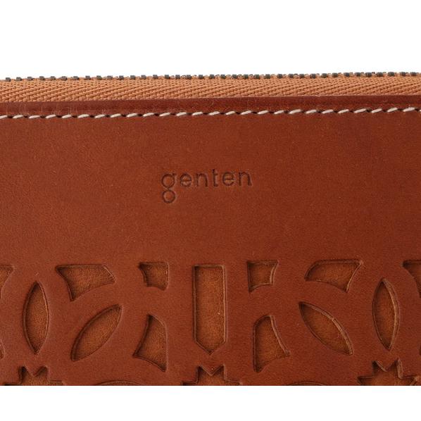 genten（ゲンテン） 財布 カットワーク フラグメントケース 40620 本革