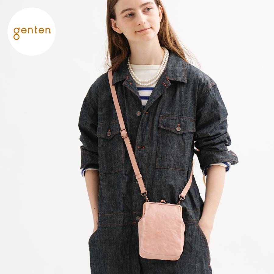 genten ゲンテン アンティーコ 口金ミニポシェット 44333 (43194) 本革 
