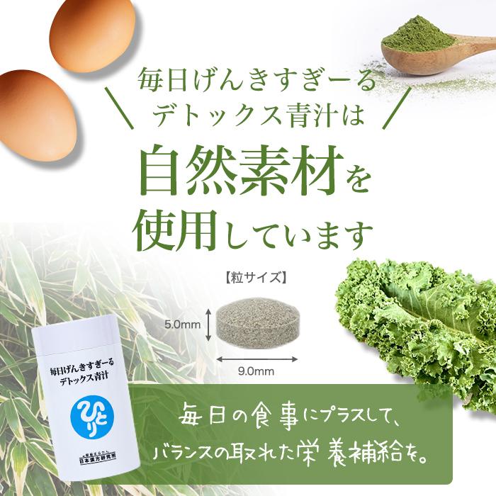 まとめ買いクーポン配布中 銀座まるかん 毎日げんきすぎーる デトックス青汁 約315粒 4個セット サプリメント カルシウム センナ 大麦若葉 ケール クマ笹_5