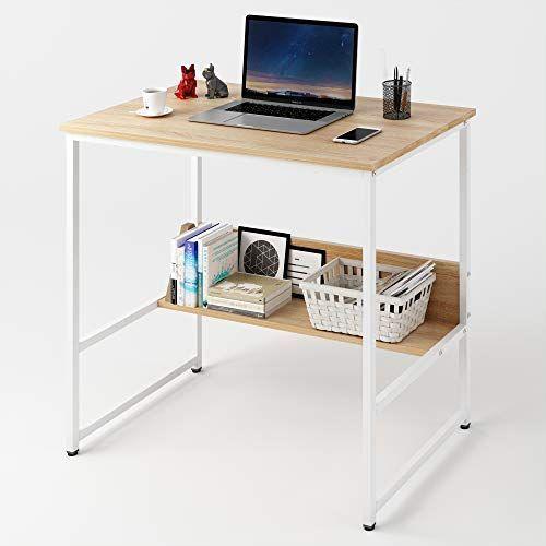 Rakuten Devaise パソコンデスク 勉強机 幅800 奥行500 高さ750mm 省スペース設計 実用的な下棚付き デスク下収納 オーク ホワイ Web限定 Swinsonmedical Com