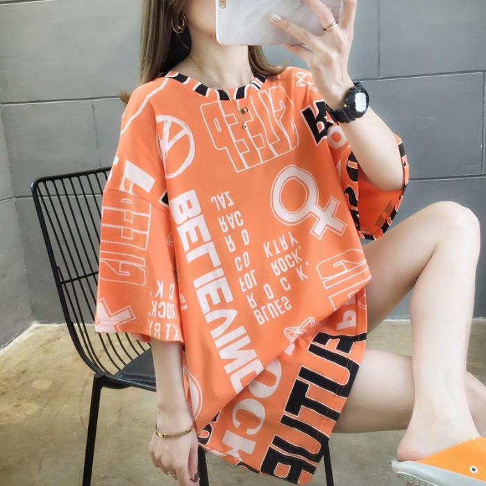 大人気 韓国版 ヒップホップ風 ビックＴシャツ レディース ゆったり トップス｜gentlebreeze｜19