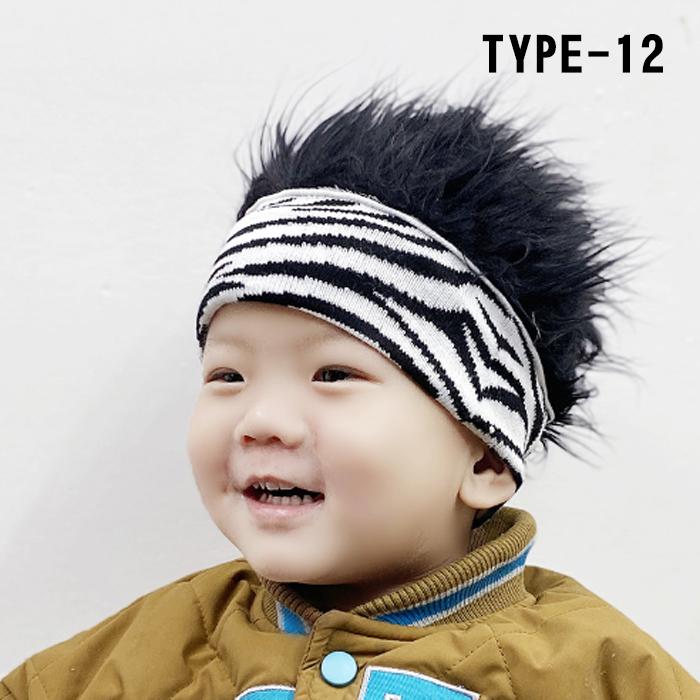 ニット帽 子供用 かつら ウィッグ キッズ ウィッグ付き ヘア帽子