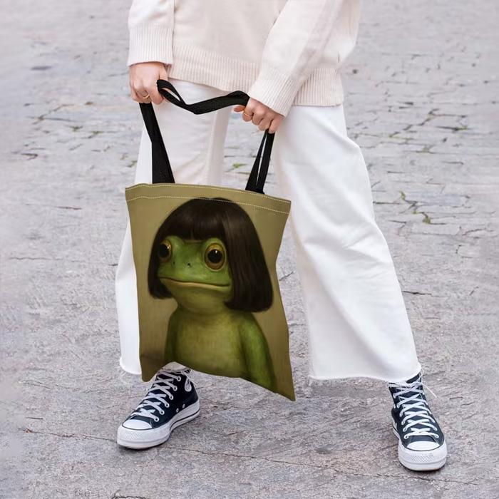 トートバッグ 蛙 かえる カエル レディース 肩掛け ボディバッグ 軽量