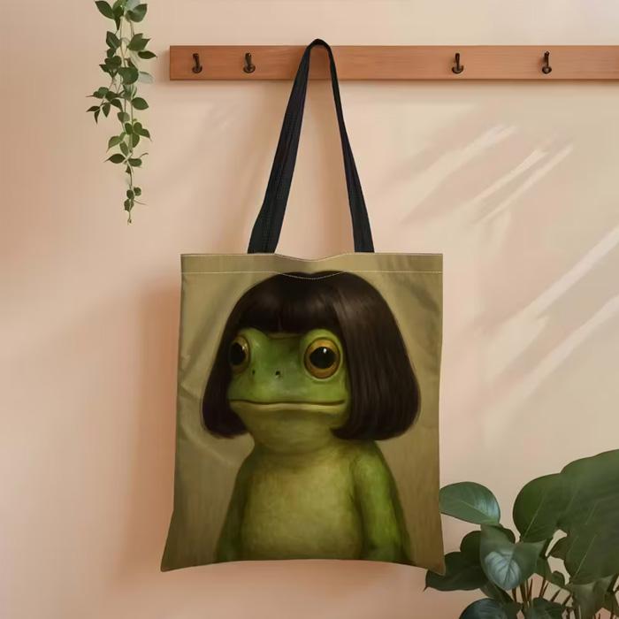 トートバッグ 蛙 かえる カエル レディース 肩掛け ボディバッグ 軽量