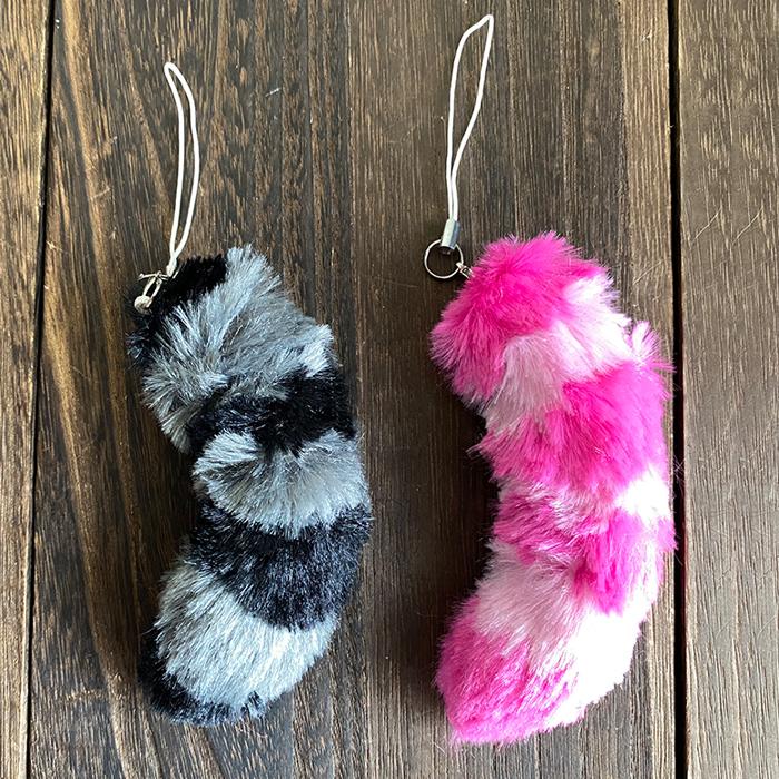 ふわふわ モコモコ しましま しっぽ ストラップ : ジェントルブリーズ