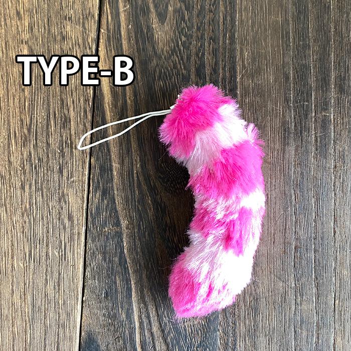 ふわふわ モコモコ しましま しっぽ ストラップ : ジェントルブリーズ