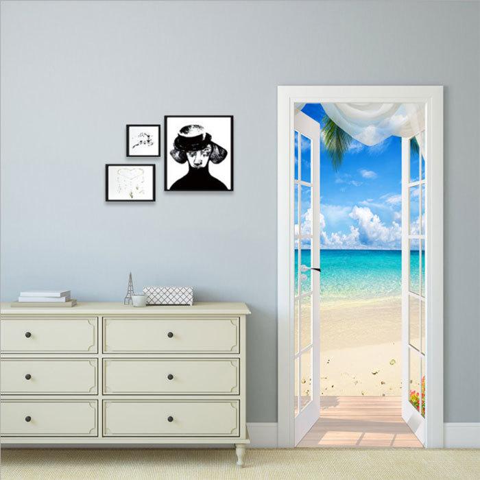 壁 壁紙 インテリア ウォールステッカー ステッカー ドアステッカー 窓 風景 壁ステッカー リビングルーム 寝室 Gb ジェントルブリーズ 通販 Yahoo ショッピング