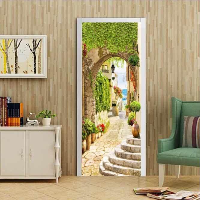 壁 壁紙 インテリア ウォールステッカー ステッカー ドアステッカー 窓 風景 壁ステッカー リビングルーム 寝室 Gb ジェントルブリーズ 通販 Yahoo ショッピング