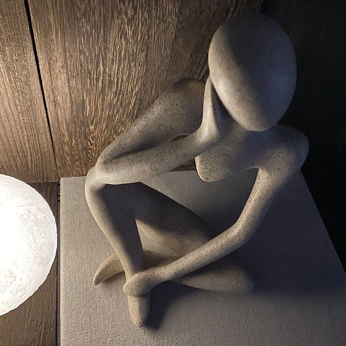 3人 3体 置物 雑貨 おしゃれ インテリア 考える人 オブジェ 飾り