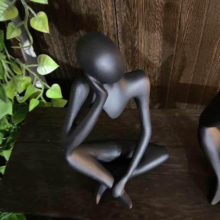 3人 3体 置物 インテリア 考える人 オブジェ 飾り おしゃれ 雑貨