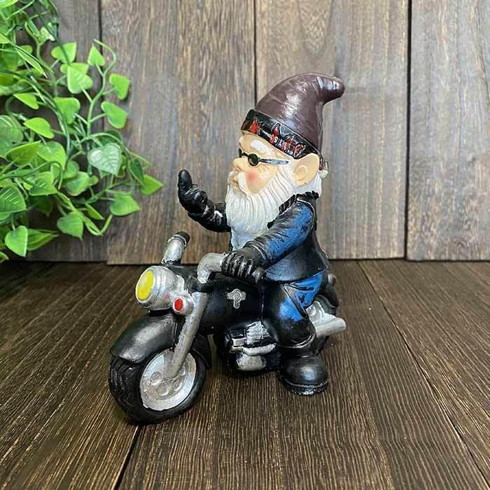 小人 バイク ライダー ちょい悪 庭 ガーデン ハーレー ハーレー