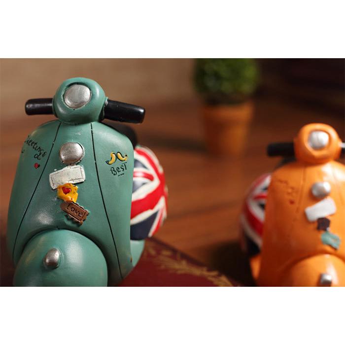 スクーター 置物 バイク オートバイ 原付 ブリティッシュ インテリア