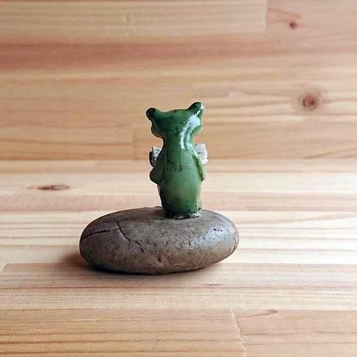 蛙 カエル かえる 置物 インテリア お店 庭 入口 かわいい おしゃれ 石