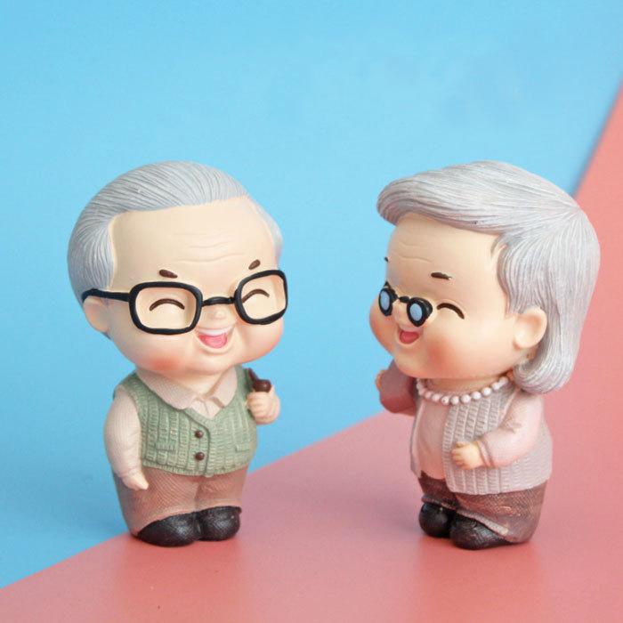 ■CUTE■【おじいちゃん&おばあちゃん・シリコン型・6種セット】残1セット☆ おじいちゃん おばあちゃん 置物 老人ホーム ディサービス 病院