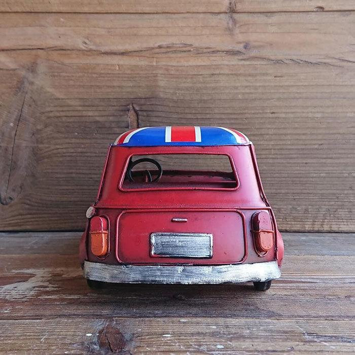ミニクーパー 置物 レトロ ブリキ 細工 インテリア ユニオンジャック