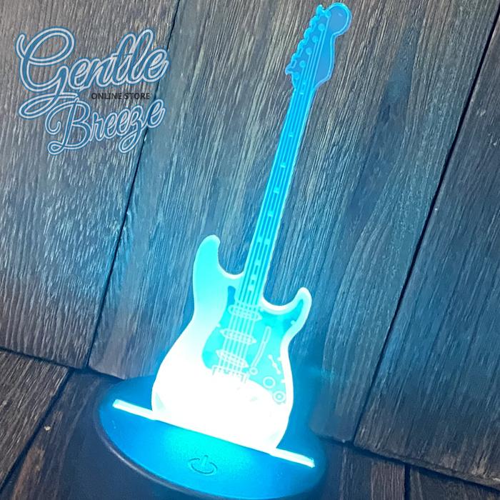 ストラトキャスター エレキギター LED 照明 USB ギター インテリア