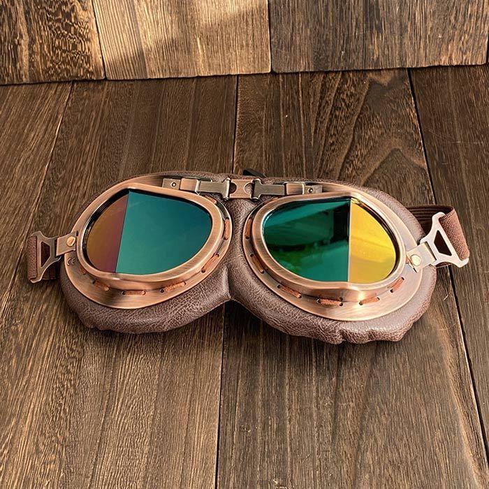 紅 豚 ゴーグル バイク ジブリパーク オートバイ ヴィンテージゴーグル ヘルメット 角型 ブラウン |  | 08