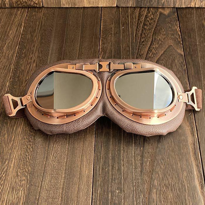 紅 豚 ゴーグル バイク ジブリパーク オートバイ ヴィンテージゴーグル ヘルメット 角型 ブラウン |  | 09