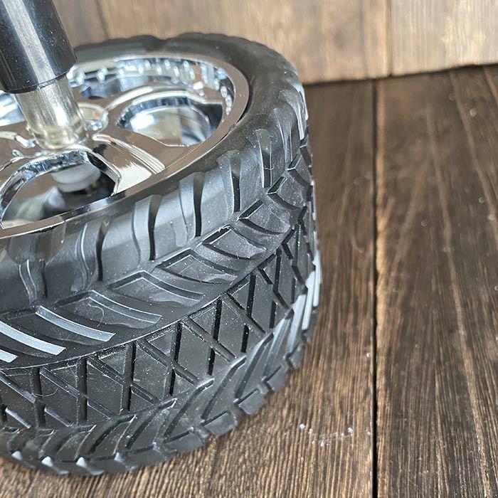 タイヤ 灰皿 回る くるくる 押す スピン アシュトレイ 懐かしい