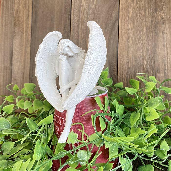 天使 置物 休息 アンティーク ガーデニング 庭 おしゃれ 芸術品 美術品
