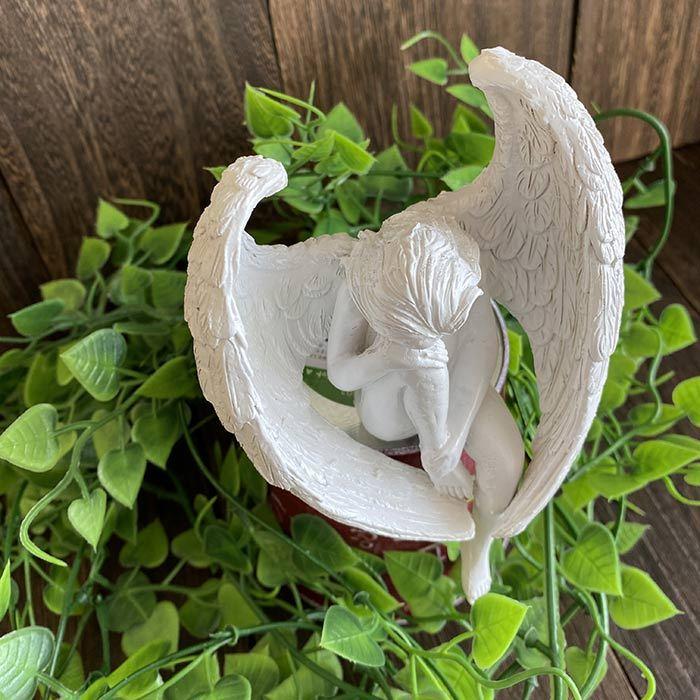 天使 置物 休息 アンティーク ガーデニング 庭 おしゃれ 芸術品 美術品