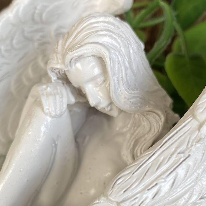 天使 置物 休息 アンティーク ガーデニング 庭 おしゃれ 芸術品 美術品
