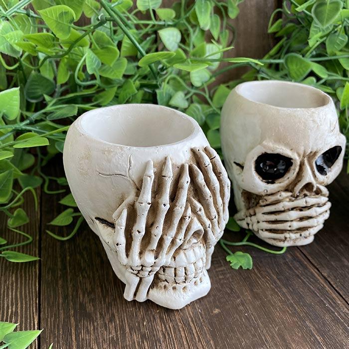 veronese　ヴェロネーゼ　置物４点セット　ドクロ　骸骨　骨董　死神 fr180195bu_3.jpg