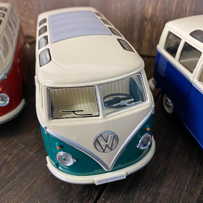 フォルクスワーゲン ワーゲンバス 1962 1/24 レッド グリーン ブルー 3