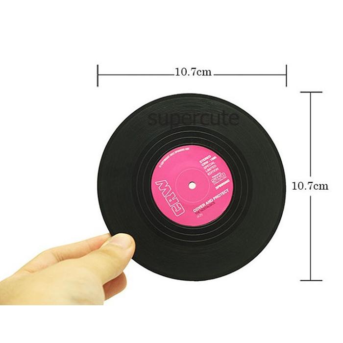 ①懐かしい シングルレコード9枚セット レコード コースター レコードコースター レトロ EPレコード