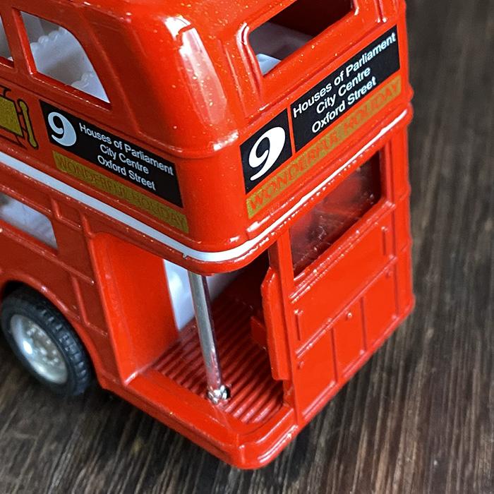 ロンドンバス ミニカー バス 走る 置物 プルバック式 2階建て イギリス