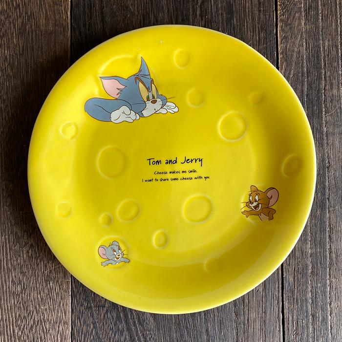 トムとジェリー 皿 子供用 パスタ皿 かわいい チーズ チーズの穴