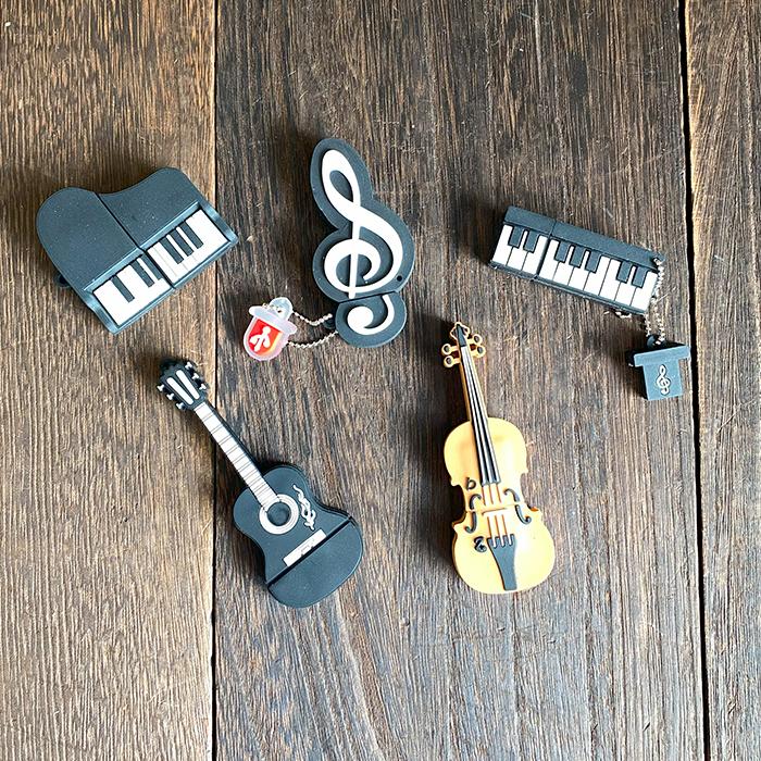 USBメモリ 楽器 ピアノ キーボード ギター バイオリン ト音記号 32GB